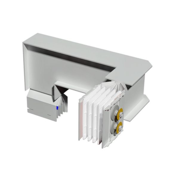 Double horizontal and vertical elbow XCP-S (Al). Type 3 - In= 1250A
