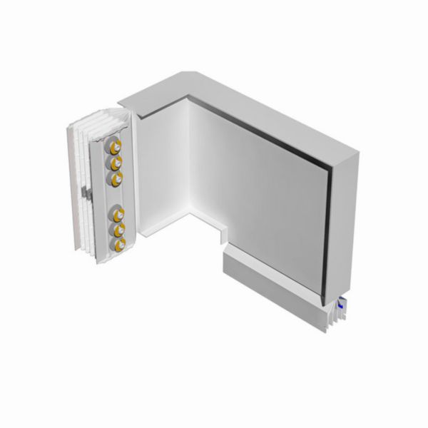 Double horizontal and vertical elbow XCP-S (Al). Type 1 - In= 4000A