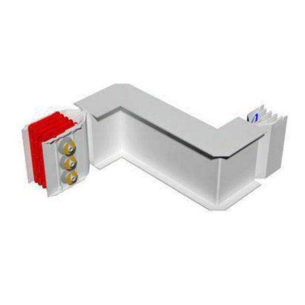 Double horizontal elbow XCP-HP (Cu). Right Type 1 - In= 2500A