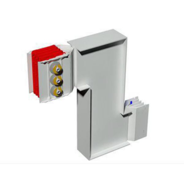 Double vertical elbow XCP-HP (Cu). Right Type 2 - In= 2500A
