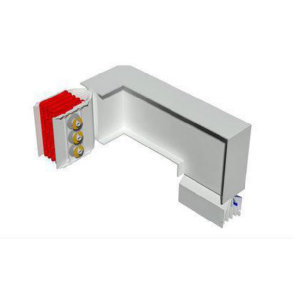 Double horizontal and vertical elbow XCP-HP (Cu). Type 1 - In= 2500A