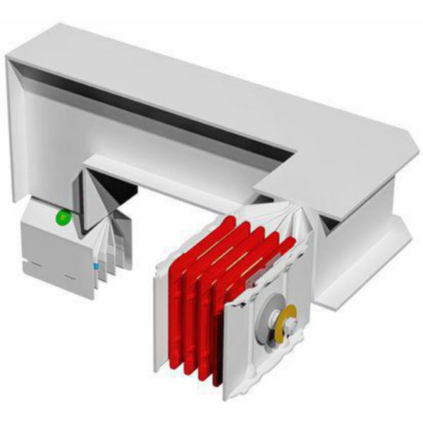 Double horizontal and vertical elbow XCP-HP (Cu). Type 3 - In= 1250A
