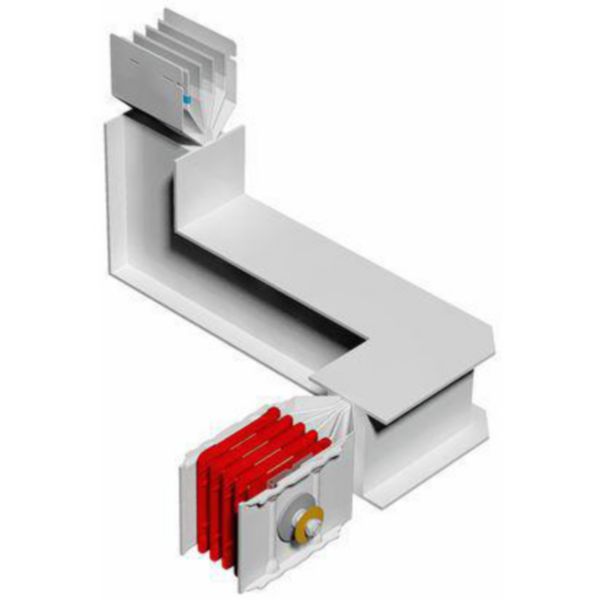Double horizontal and vertical elbow XCP-HP (Cu). Type 4 - In= 1000A