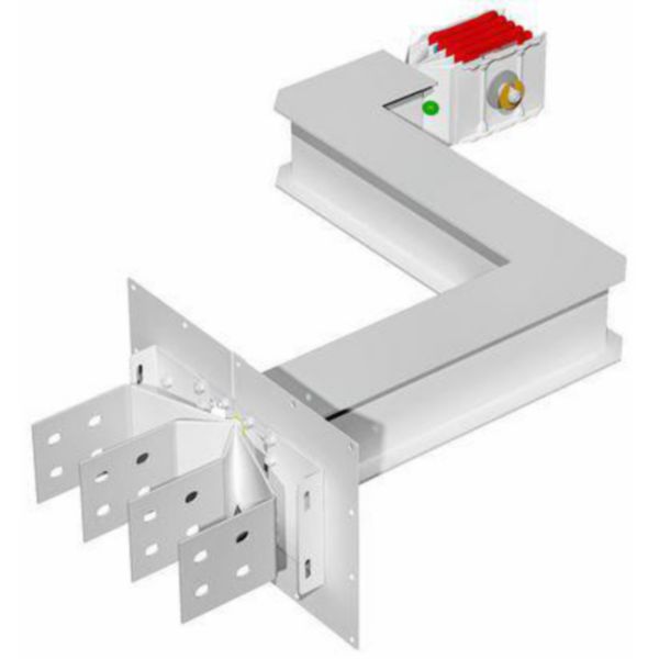 Exit bars element + double horizontal elbow XCP-HP (Cu). Type 3 - In= 800A