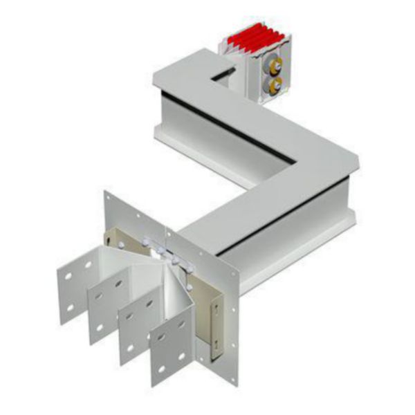 Exit bars element + double horizontal elbow XCP-HP (Cu). Type 3 - In= 2000A