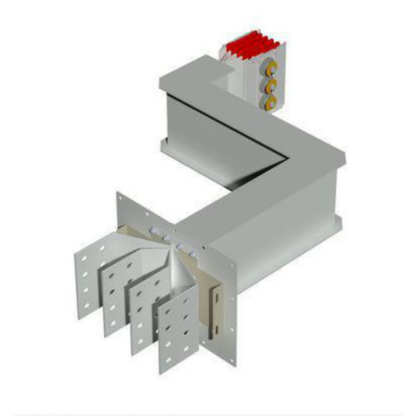 Exit bars element + double horizontal elbow XCP-HP (Cu). Type 3 - In= 2500A