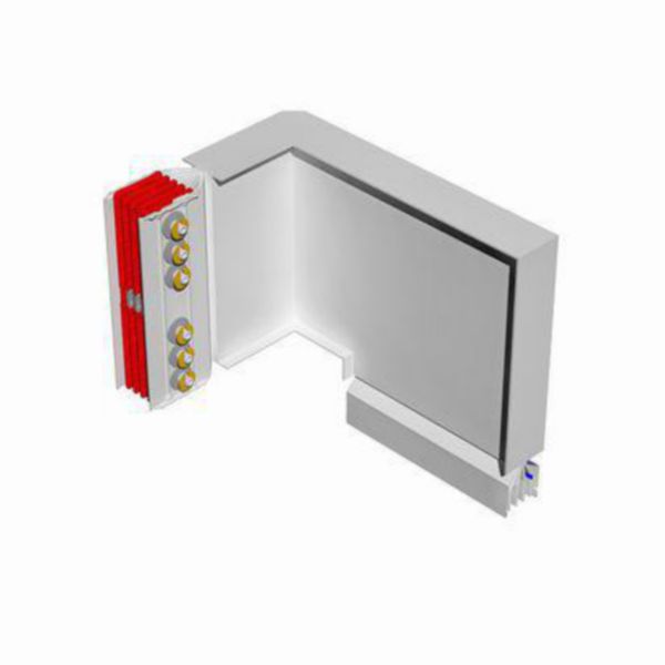 Double horizontal and vertical elbow XCP-HP (Cu). Type 1 - In= 5000A
