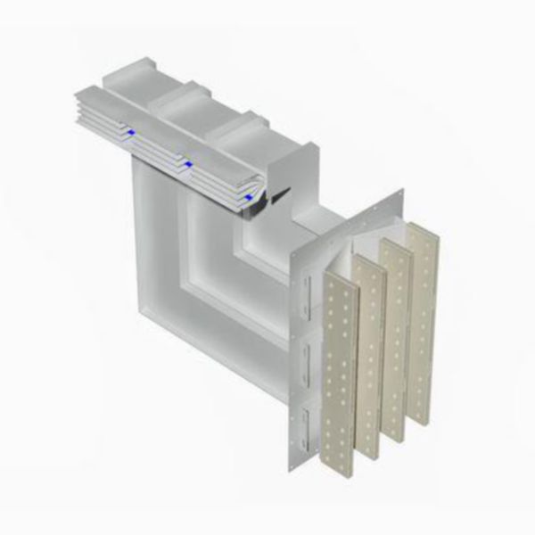 Exit bars element + vertical and horizontal elbow XCP-HP (Cu). Type 4 - In= 6300A