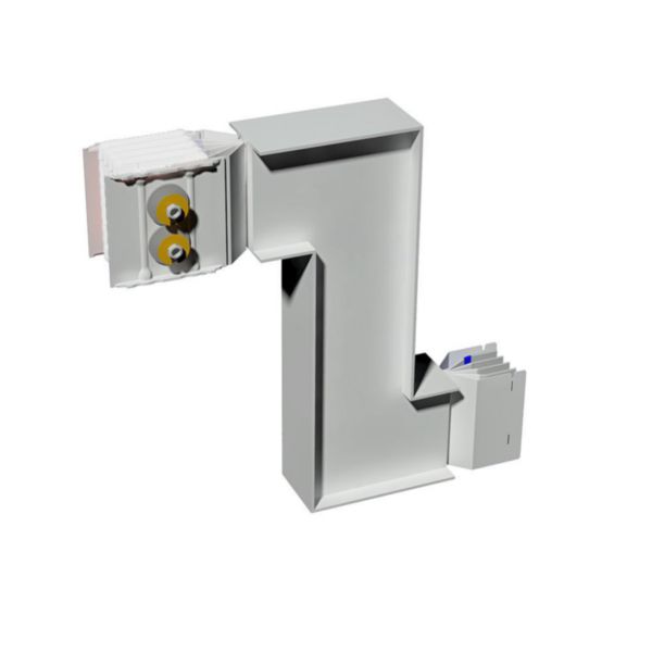Double vertical elbow XCP-S (Cu). Right Type 2 - In= 2500A