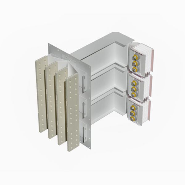Exit bars element + horizontal elbow XCP-S (Cu). Type 3 - In= 6300A